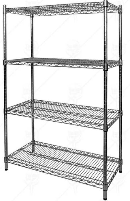 Стелаж телен 140х76х32см. 4х200кг. черен