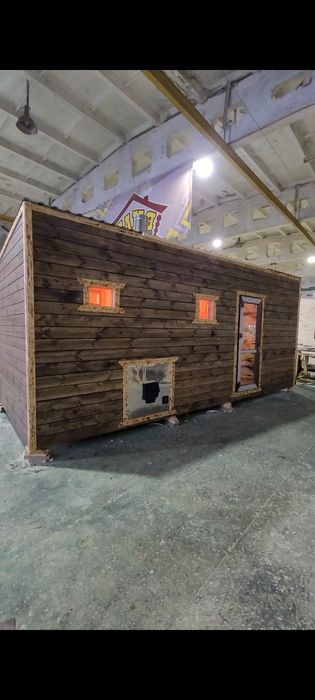 Баня на участок 6х2,4м, баня вагон, баня бочка, баня под ключ
