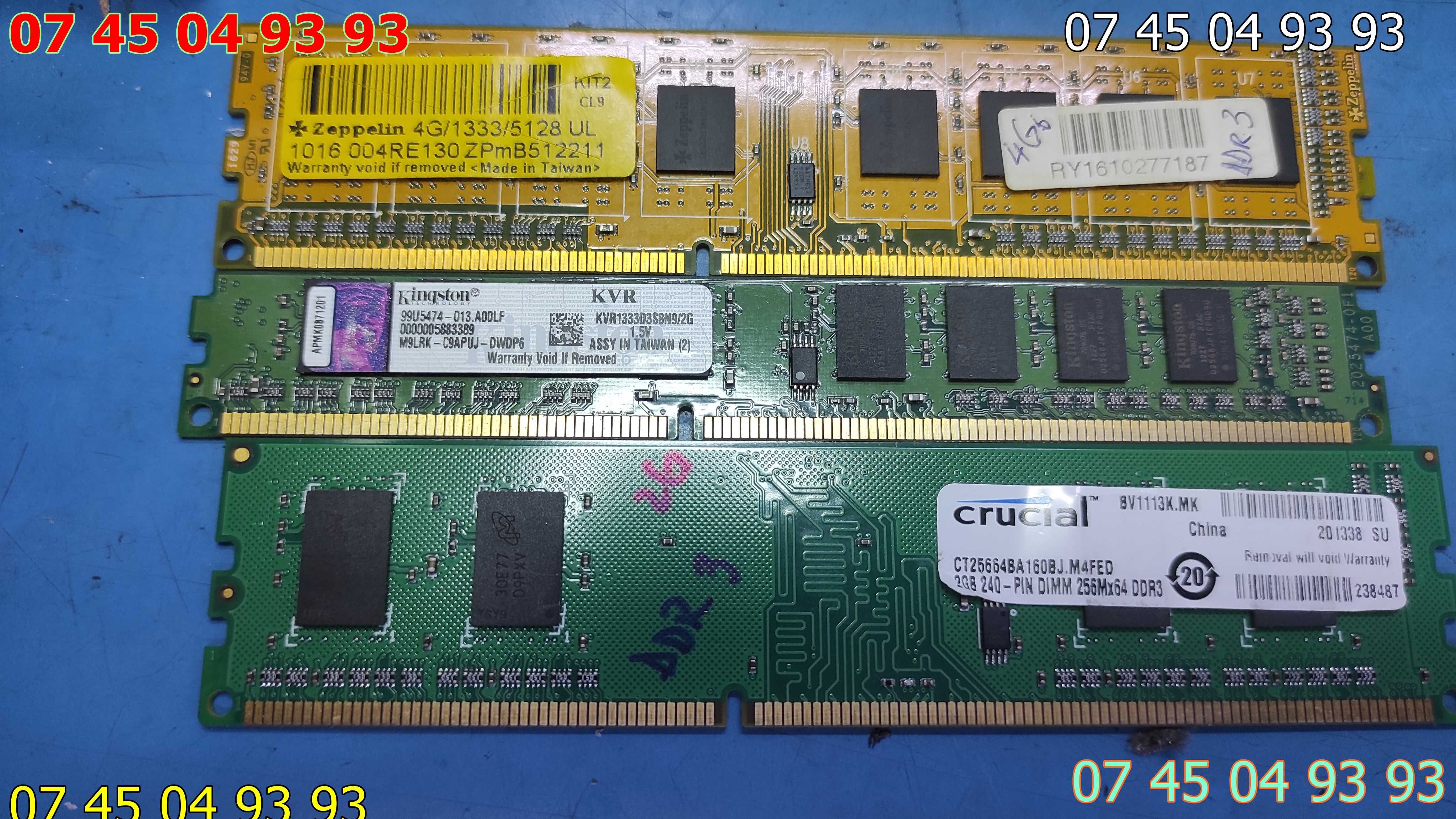 joc module memorie ram pc desktop DDR 2 si DDR3 netestate pret lista