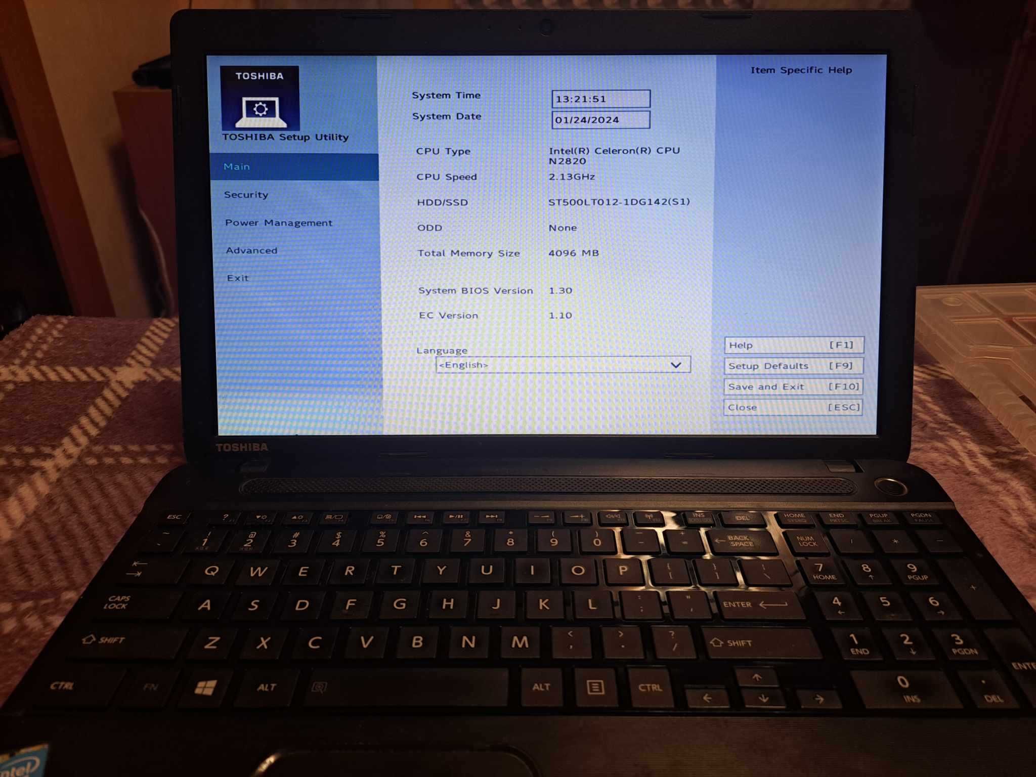 Laptop Toshiba Satellite