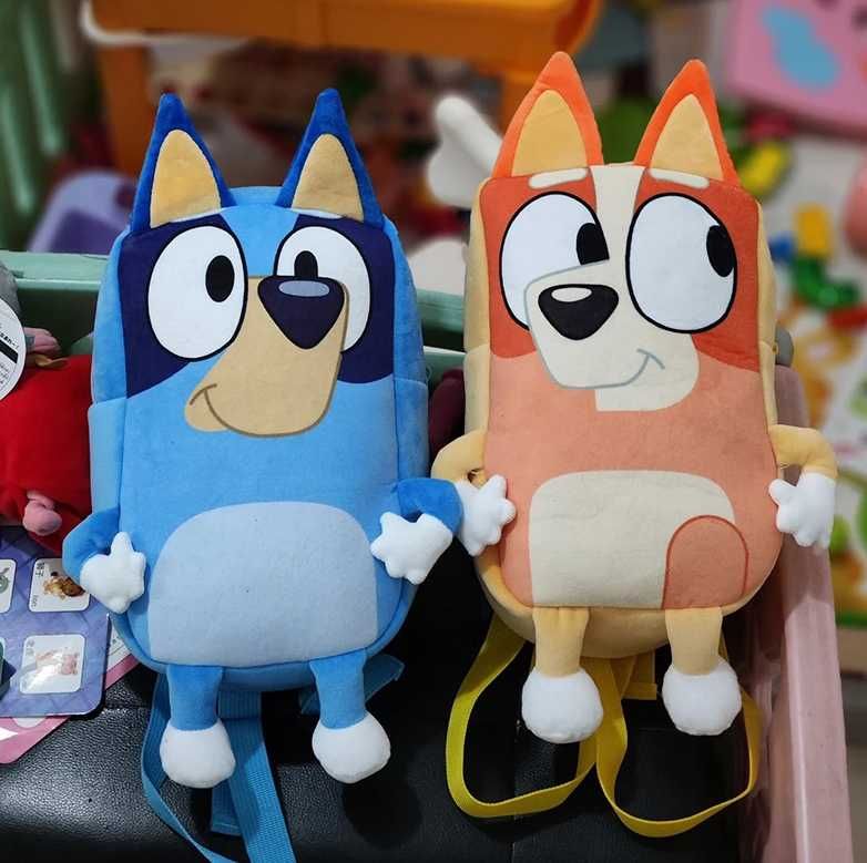 Детска Раница Блуи и Бинго, Плюшена раница Bluey Bingo, Играчка Блуи
