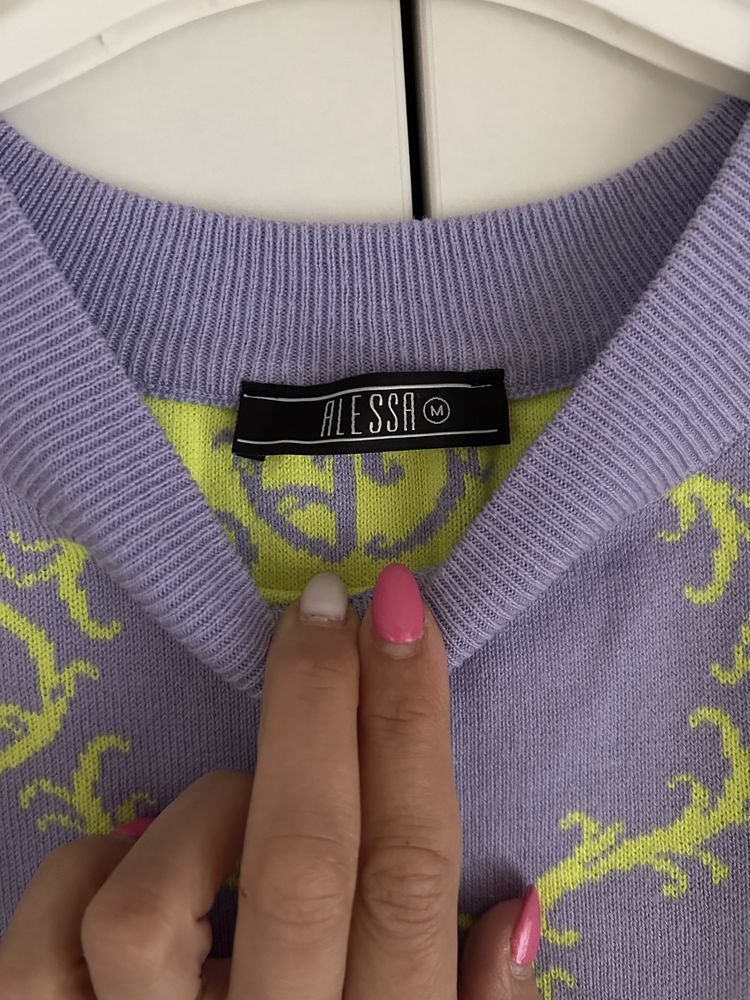 Алесса/ Alessa пуловер в лилаво