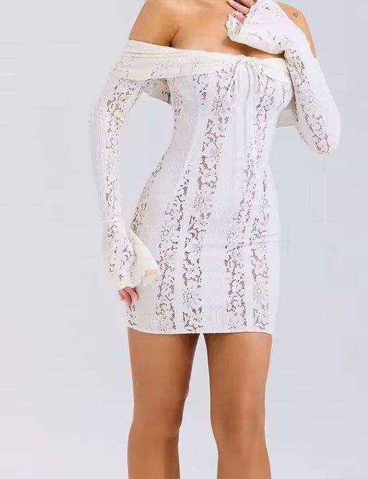 Дамска бяла рокля