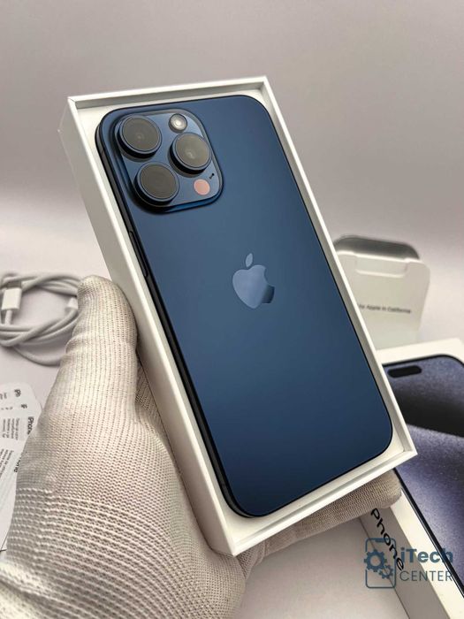 iPhone 15 Pro MAX, 256GB, Blue Titanium, КАТО НОВ, 1г. ГАРАНЦИЯ!
