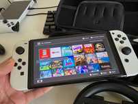 Nintendo Switch OLED fara dock si charger