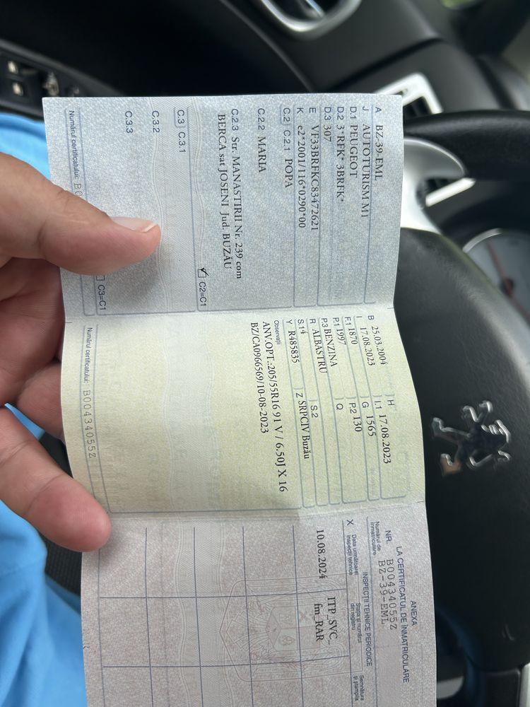 Peugeot 307 cc primul proprietar pe RO masina de Olanda