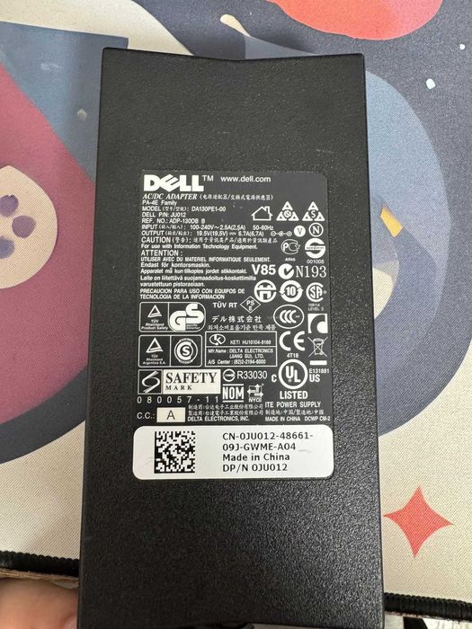 incarcator laptop original DELL 130W mufa rotunda