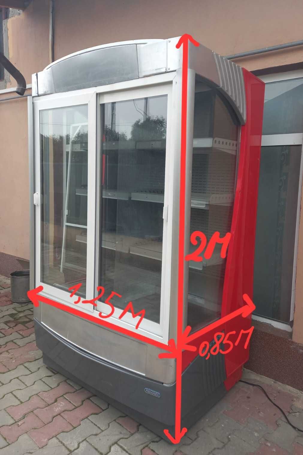 Vitrina frigorifica pentru magazin 2 x 1.25 x 0.85 m