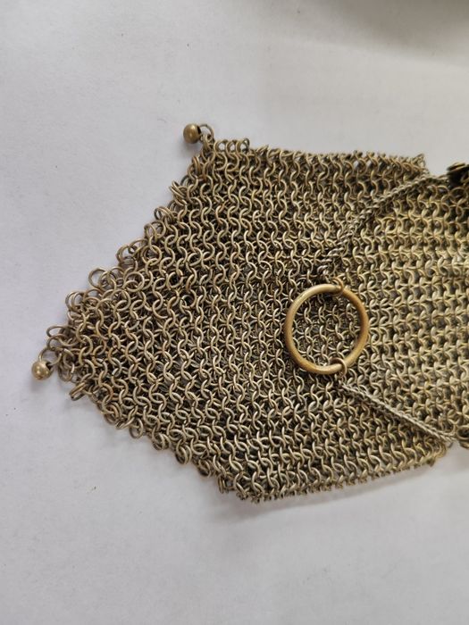 Старо плетено метално портмоне