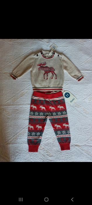 Compleu bebe Crăciun firma Hatley mărimea 6-9 luni
