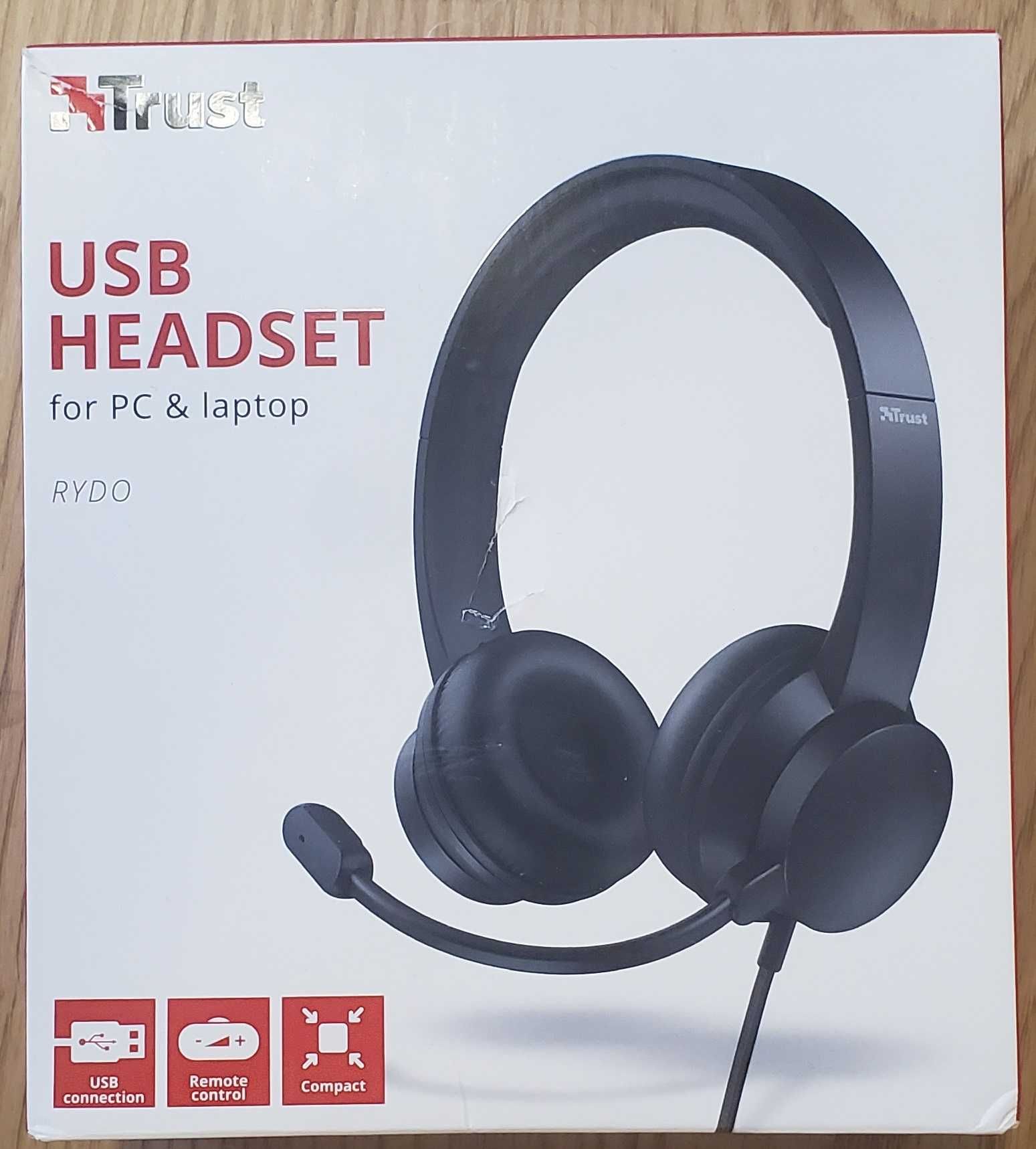 Слушалки с микрофон: Trust Rydo On-Ear USB Headset - Неизползвани