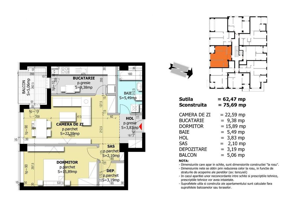 2 Camere central, Mihai Viteazul, parcare, Colina Universitatii