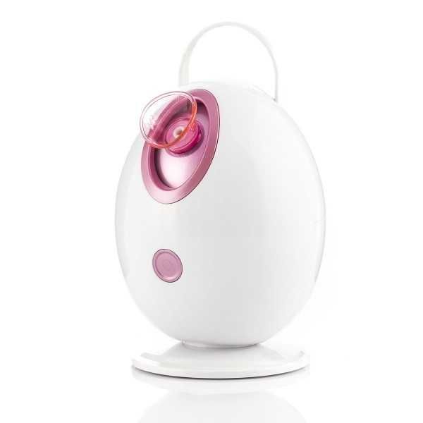 Aparat de sauna faciala pentru curatarea tenului 90ml 300W alb/roz