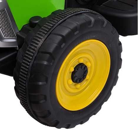 Tractoras electric cu remorca copii 2-6 ani Blow 60W, Roti Moi Verde