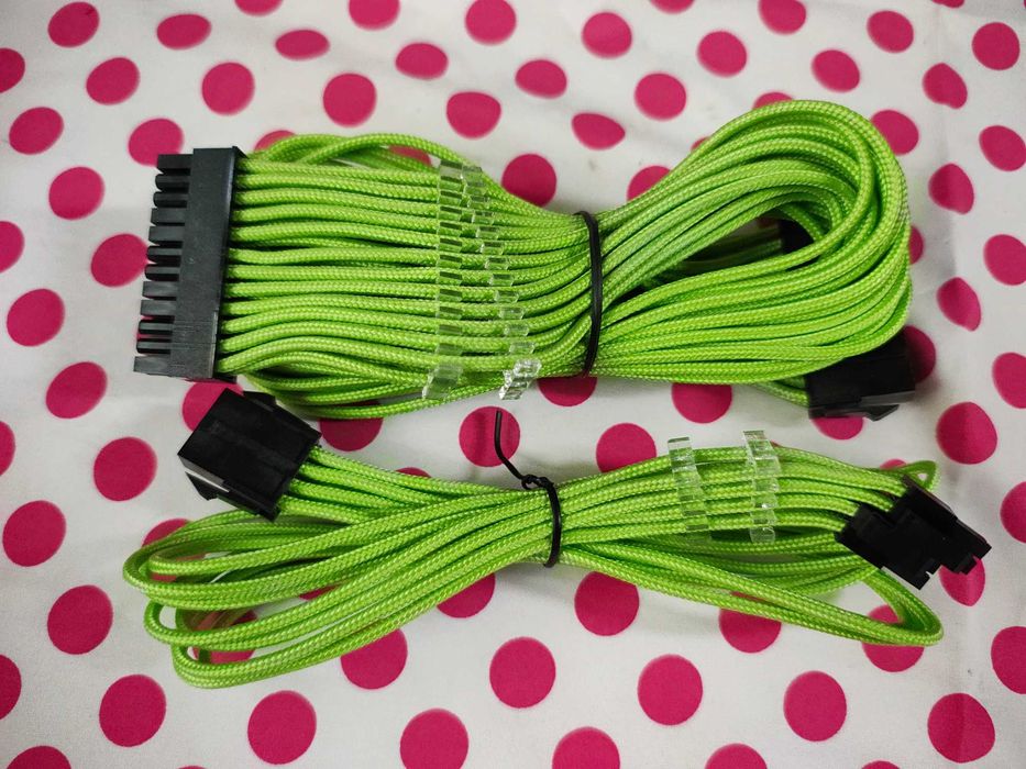 Accesoriu PC Cablu Prelungitor componente Sleeve Cable Kit Verde.