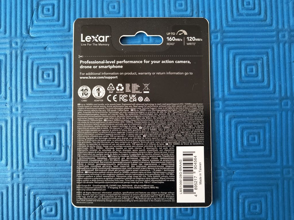 4K карта памет Lexar Professional Micro SDXC 1066x UHS-I V30 U3 A2