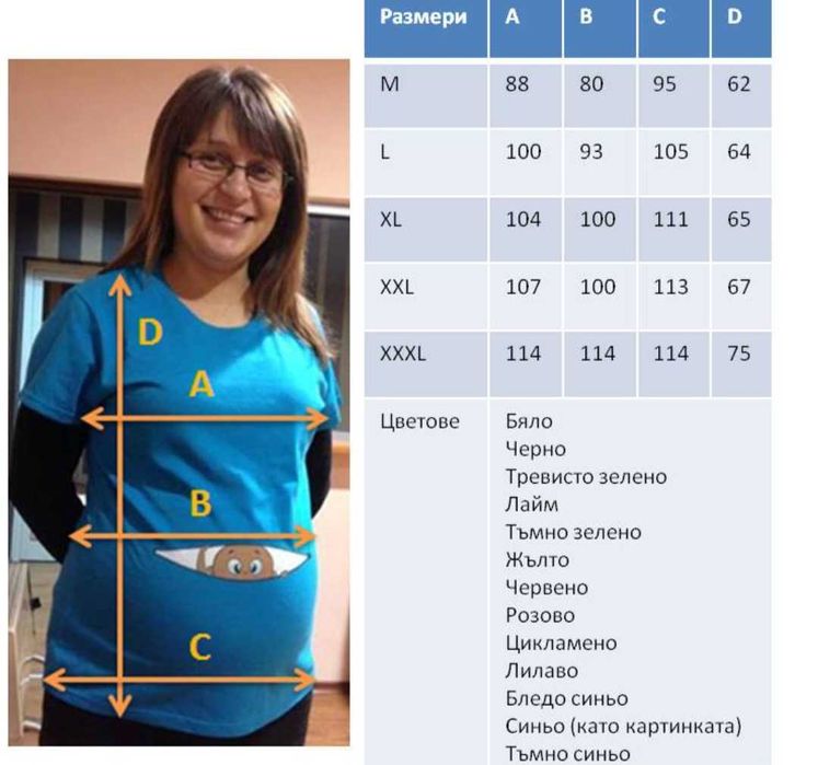 НОВА тениска "Мама в очакване", светлосин цвят, М размер, Спиди
