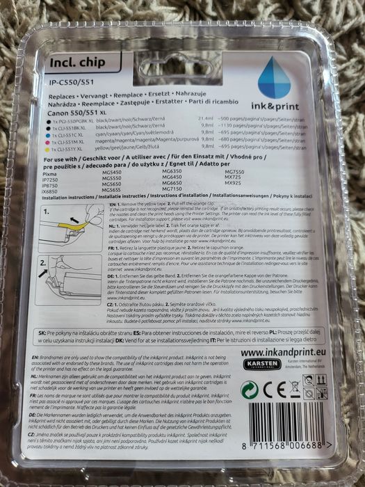 Vand cartuse Canon 550/551 XL