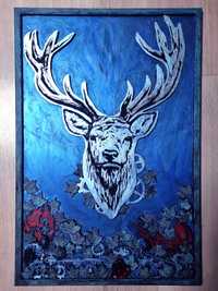 Magical  blue  stag