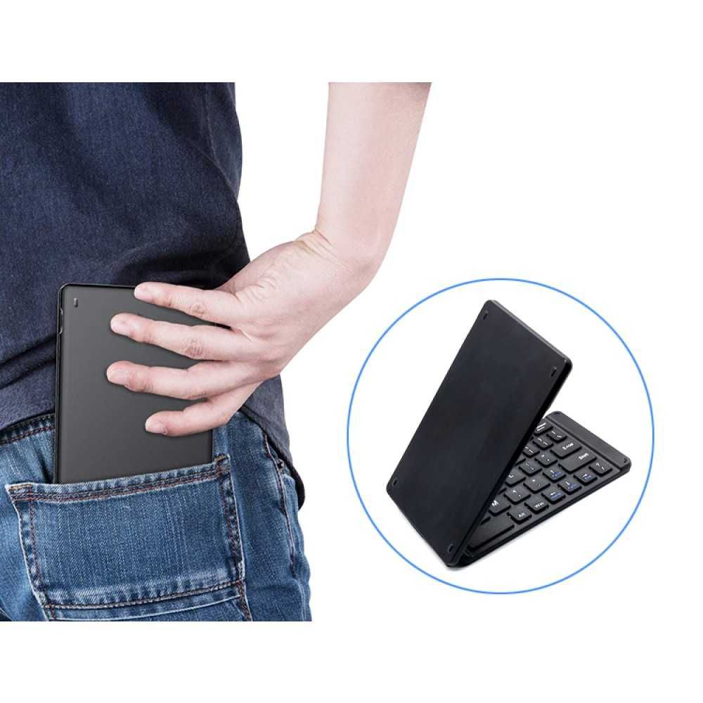 Сгъваема Безжична клавиатура  Techly, Bluetooth, черна