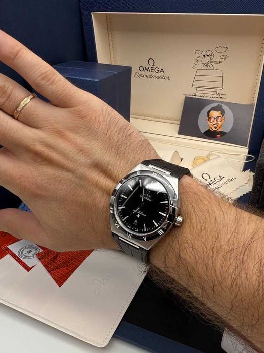 omega constellation co-axial blue/black