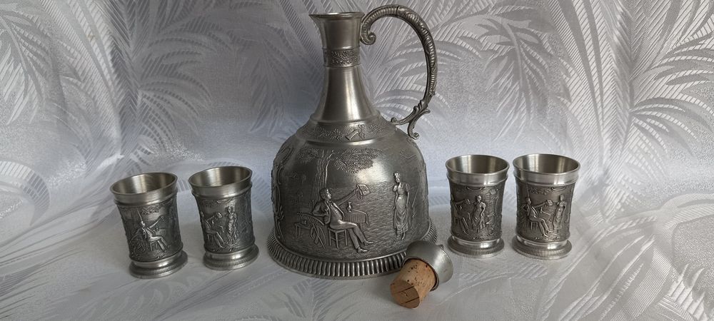 Немски Калаен сервиз за ракия шотове/Трофей сръндак, документ