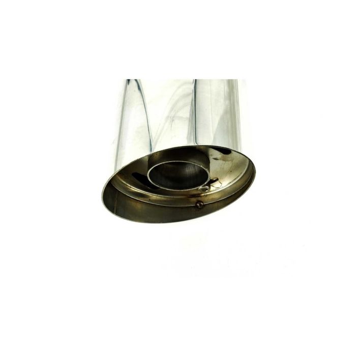 Toba sport inox cu silencer si reglaj intrare 5cm iesire 9cm l 46cm