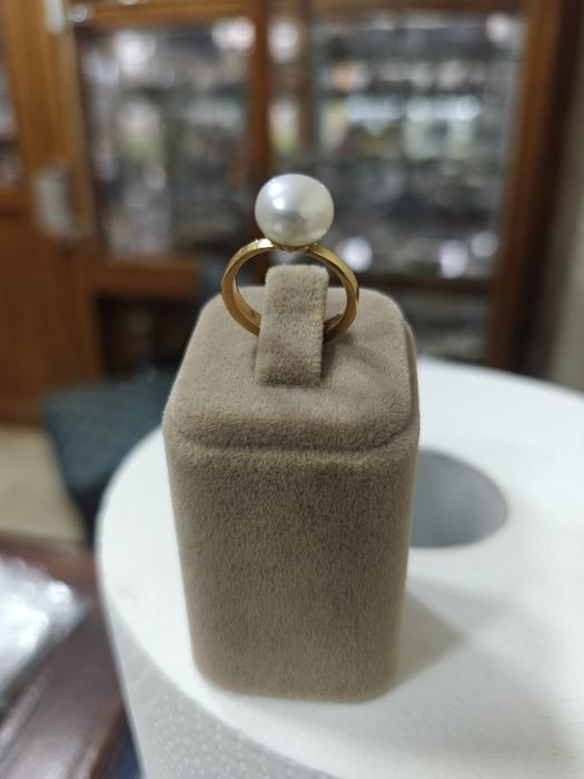 Inel cu perla aur 18k 6.51gr (r)