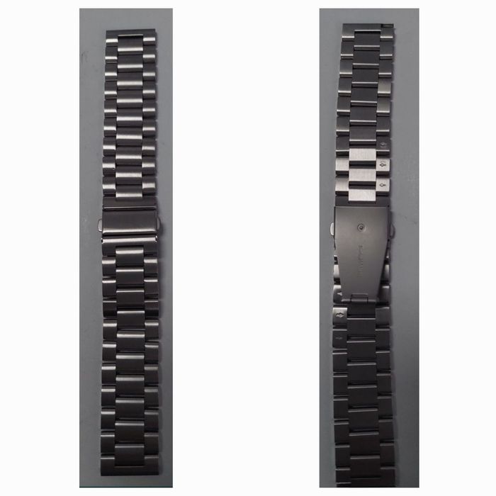 Curea/ bratara ceas 22mm si 24 mm culoare negru mat, argintiu patinat