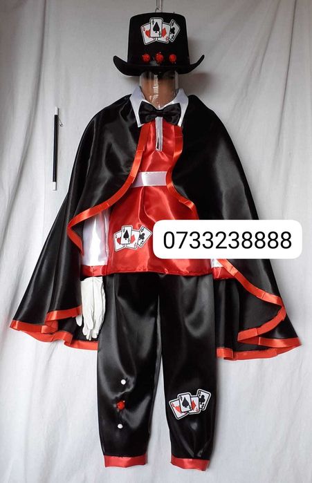Costum Magician pentru copii marimile 5 si 6 (6-7-8-9 ani)