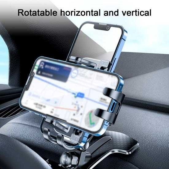 Suport auto universal pentru smartphone, Aplicabil pe bord, Negru