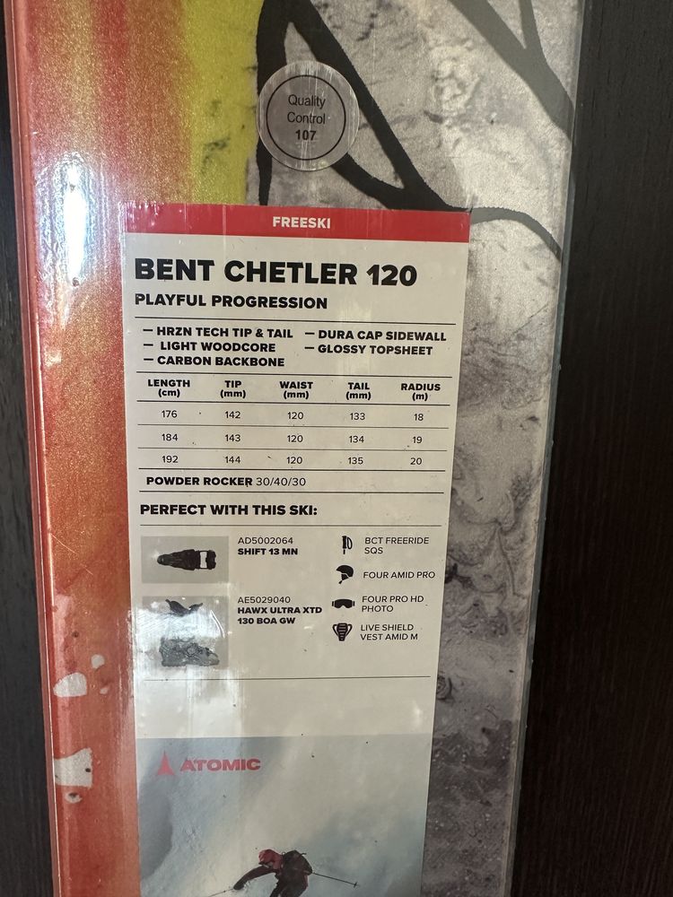 Продавам фрирайд ски Atomic Bent Chetler 120, 192cm