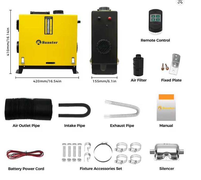 Vand incalzitoare motorina ultima generatie de 8kw 12v, 24v, 230v