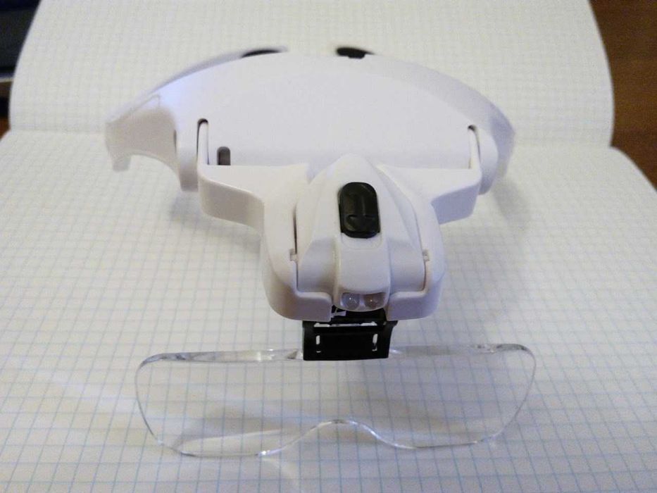 Лупа на голову с фонариком 5 линз