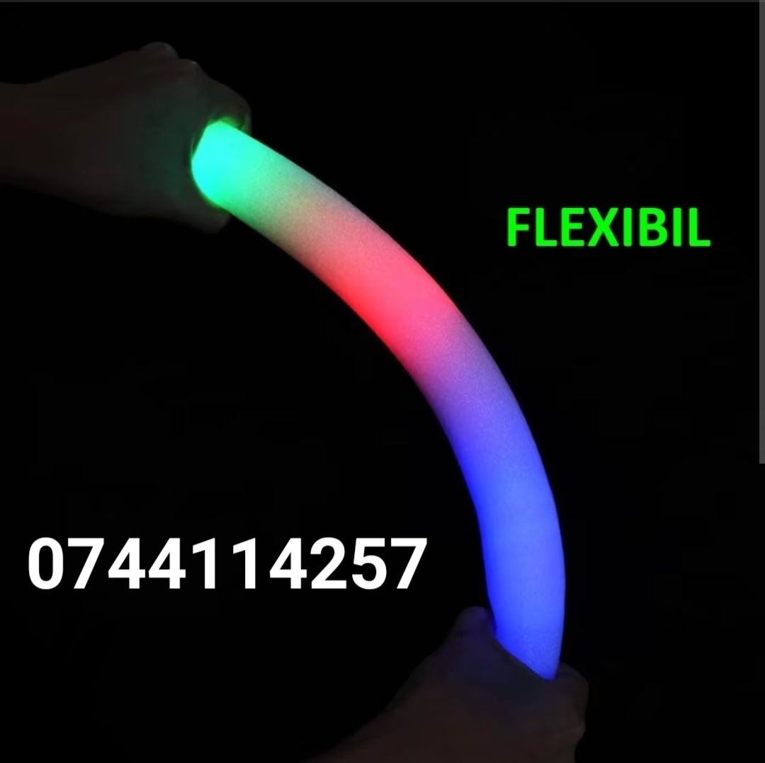 Baghete colorate FOAM din spuma cu led, flexibile ,ideale pentru petre