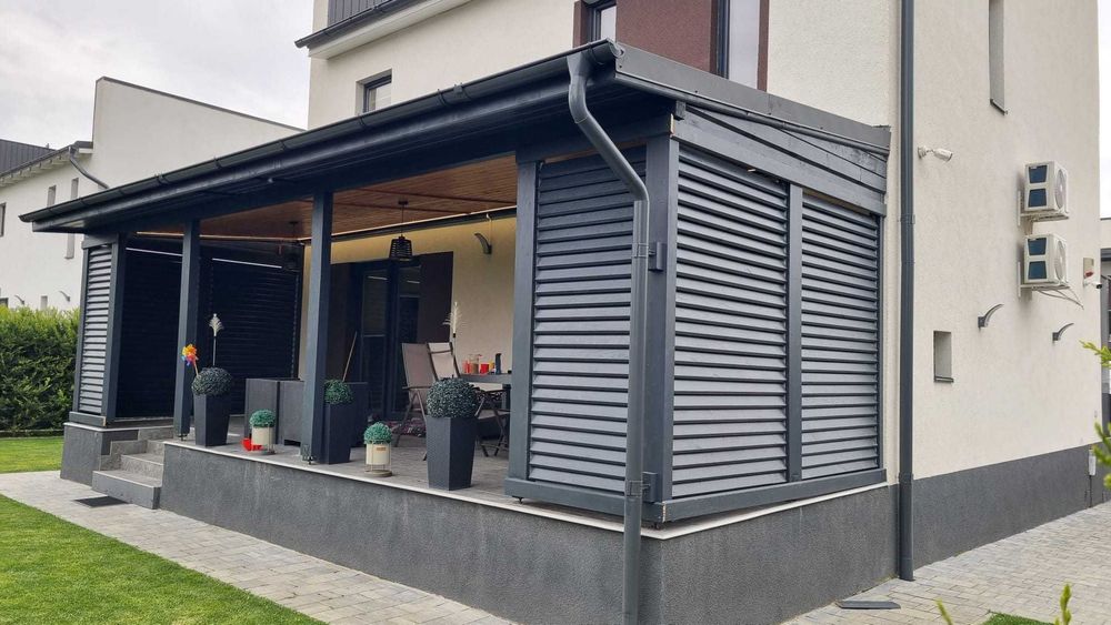 Glisiere din Aluminiu - 100 cm-Jaluzele de terasa - Lamele orientabile