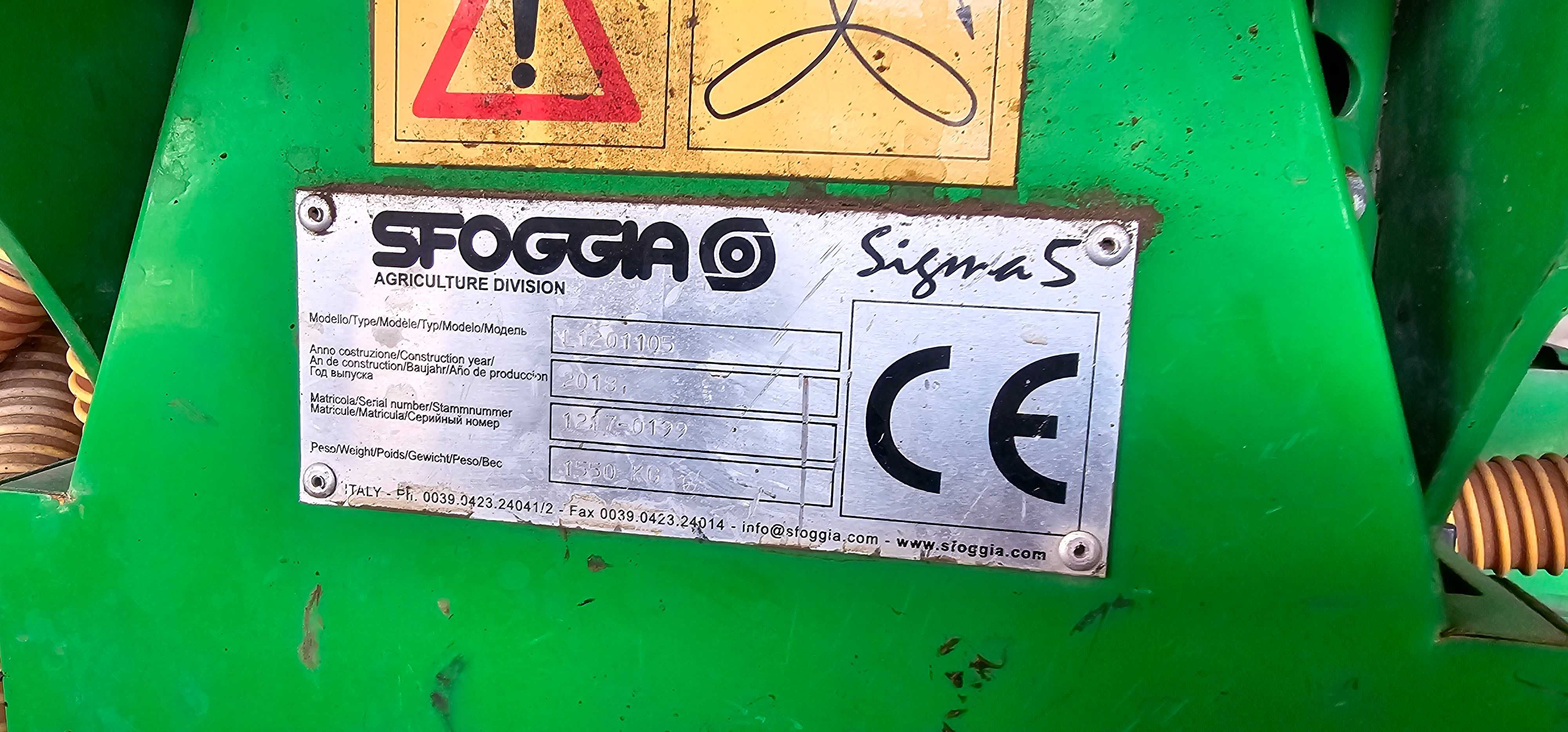 Semănătoare plante prășitoare SFOGGIA SIGMA