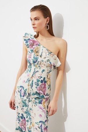 Rochie lunga cu imprimeu floral