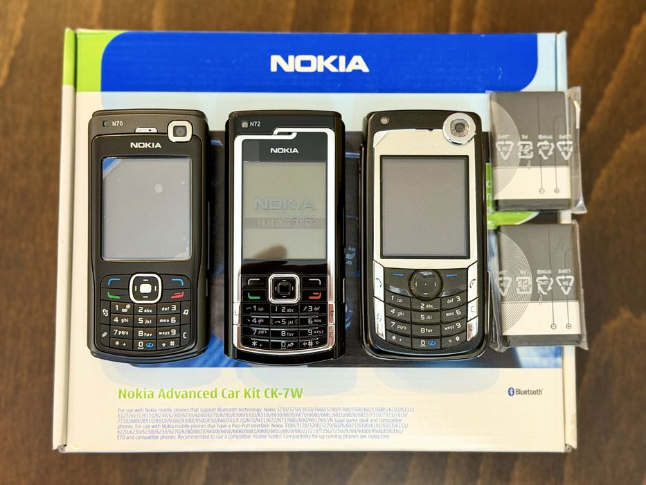 Colectie 3X Nokia N70/N72/6680 +CarKit Bluetooth CK-7W !!! CA NOI !!!