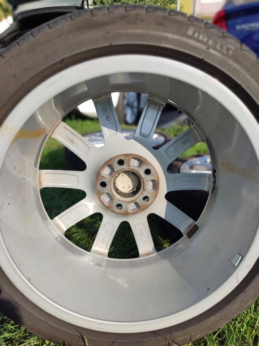 Vând jante originale Audi  second hand 5x112 J8 ET47 + cauciucuri