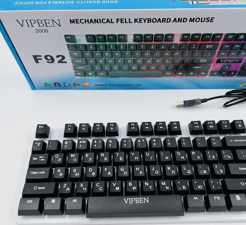 Игровая клавиатура+ мышка F92 Vipben отличного качества