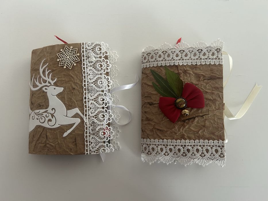 Продавам ръчно направени коледни скрапбук тефтери