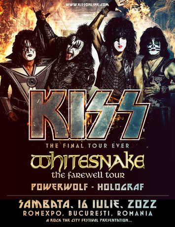 Bilete 2 buc. Farewell concert KISS & WHITESNAKE 16 iul.