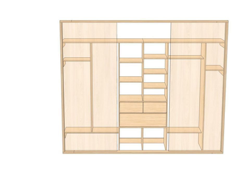Продается встроенный шкаф-купе в разобранном виде.