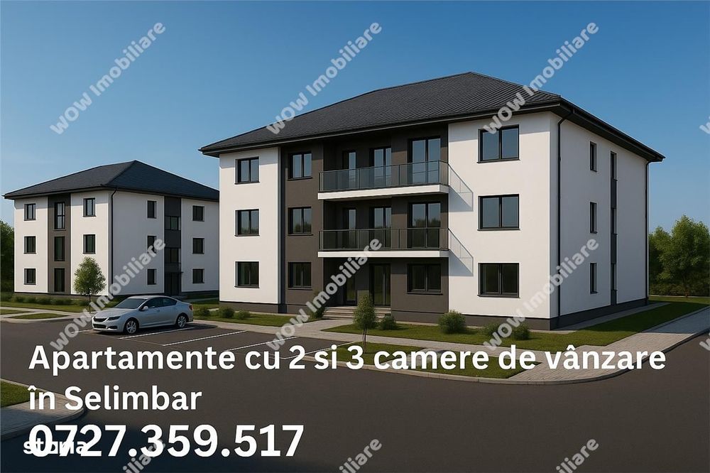 Apartament 2 camere si CURTE 93 mp in Selimbar