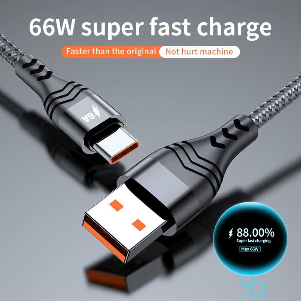 Cablu 0.5M Type C 66W WARP, DASH, Super VOOC, FLASH, FCP, SCP, QC4.0