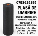 Plasa umbrire   1,70 x 100m  95 % densitate 140gr m/p.