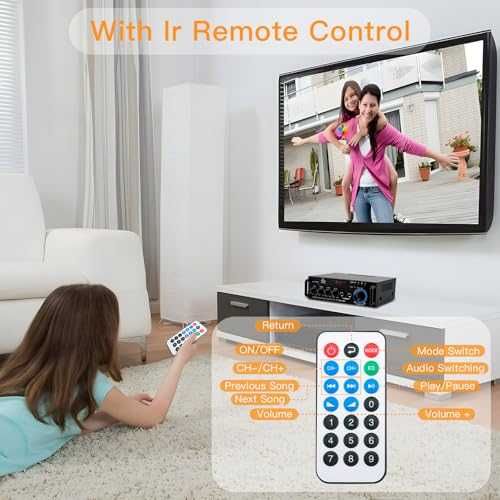 Нов Компактен Hi-Fi Bluetooth усилвател 2x60W с USB, SD и оптичен вход