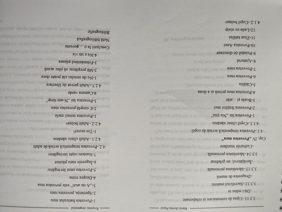 Povestea terapeutica Maria Dorina Pasca