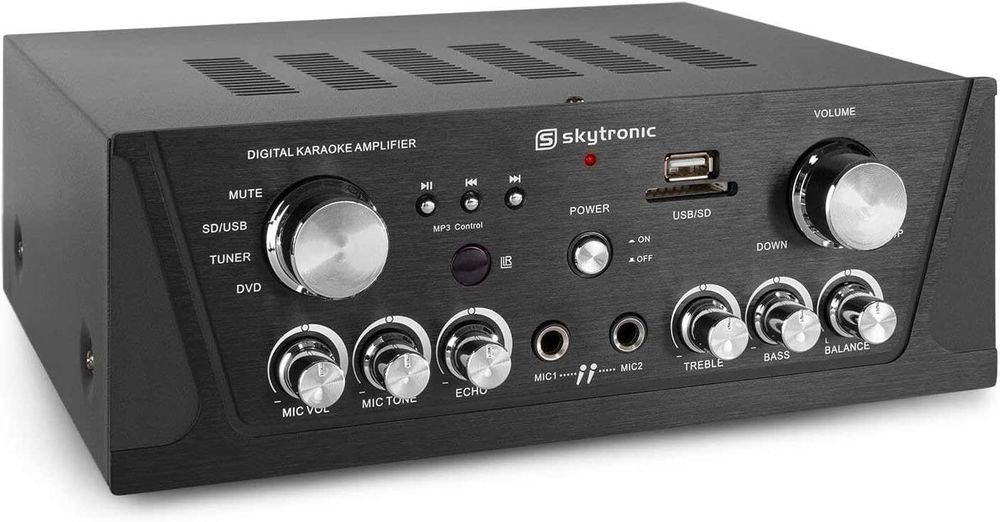 Amplificator audio digital karaoke Skytronic FM/USB/SD/Rem,RMS 2x50W